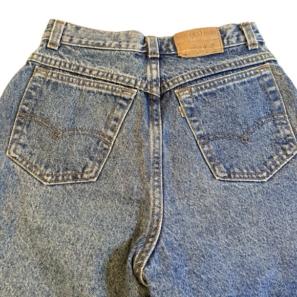 Vintage Levis 900 Series Jeans Womens 7 Made in USA High Rise Tapered Blue 57901 - Picture 3 of 12
